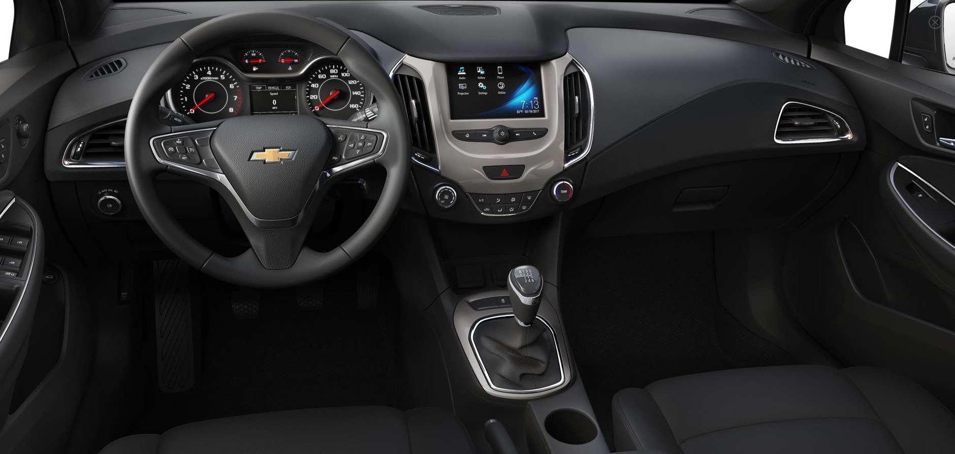 2018 Chevrolet Cruze Black Leather Interior